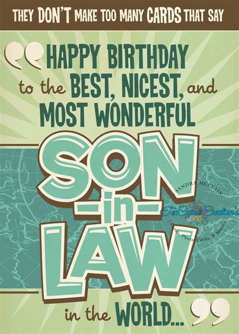 buy birthday card  son  law birthday card son  law