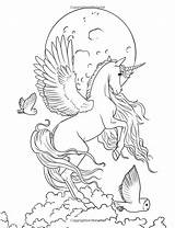 Coloring Fairy Pages Unicorn Adult Book Fantasy Colouring Horse Books Printable Color Kids Unicorns Mystical Sheets Mandala Print Drawings Coloriage sketch template