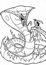 Cobra Aladdin Jafar Fights Coloriages Colouring Drawings Villains sketch template