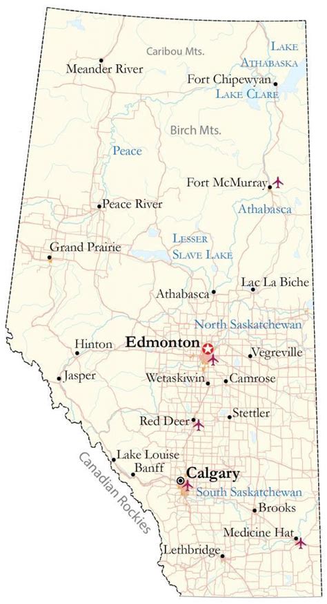 map  alberta cities  roads gis geography