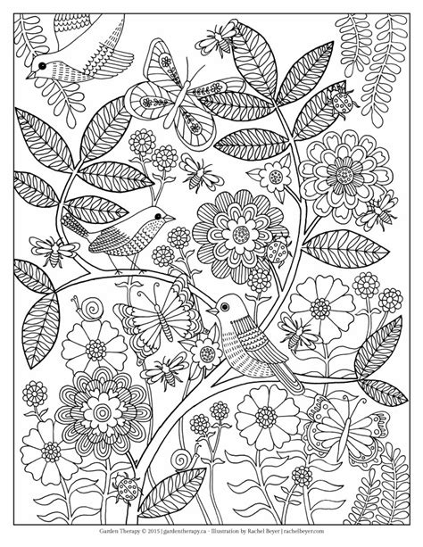 lifes  garden adult coloring page