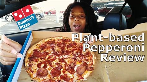 dominos plant based pepperoni  taste review youtube