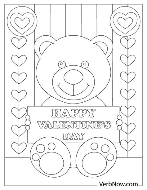 coloring pages valentines cards