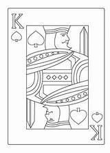Coloring Hearts Card Heart Pages King Playing Cards Party sketch template
