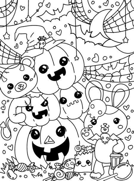 kawaii halloween  super cute holiday coloring book coloring books