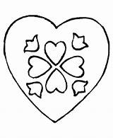 Coloring Pages Hearts Flowers sketch template