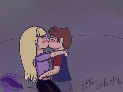 Dipper And Pacifica Kissing By Salvixd On Deviantart