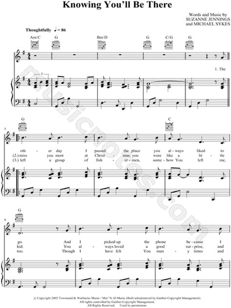 Gaither Vocal Band Knowing You Ll Be There Sheet Music In G Major