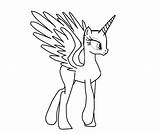 Alicorn Base Mlp Template Coloring Pages Deviantart sketch template