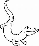 Alligator Outline Drawing Clipart Getdrawings sketch template