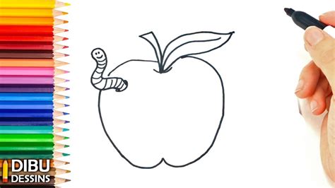 comment dessiner une pomme etape par etape