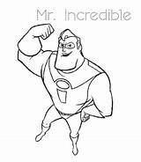 Pages Coloring Incredible Mr Incredibles Template sketch template