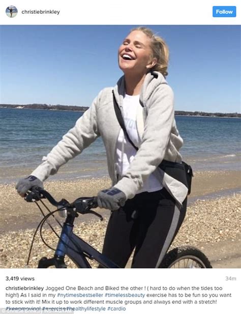 Christie Brinkley Shares Biking Video And Fitness Tips