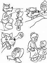 Caperucita Cuento Childrencoloring sketch template