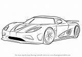 Koenigsegg Agera Drawing Draw Drawingtutorials101 Step Sports Coloring Tutorial Pages Car Adults Sketch Kids Tutorials Drawings Easy Kolorowanki Template Cars sketch template