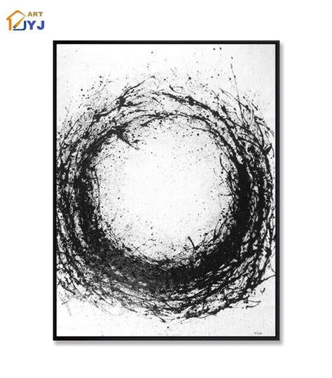 lukisan abstrak gambar keren hitam putih simple