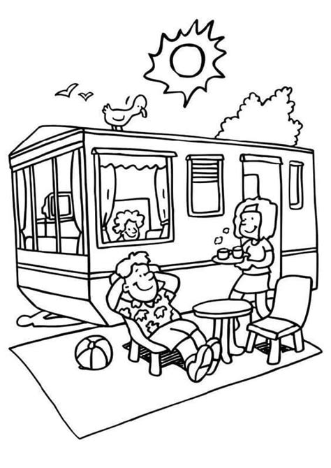 camping coloring pages learny kids