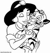 Aladdin Rajah Jasmin Cub Disneyclips sketch template