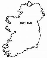 Ireland Map Outline Printable Coloring Print sketch template
