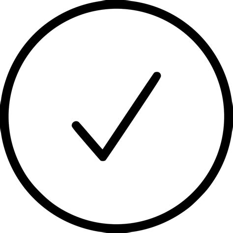 check complete alright  tick test circle button svg png icon