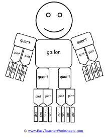gallon man worksheets worksheets  kindergarten