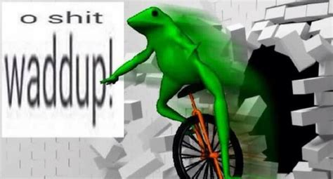 dat boi is a 3d green frog character riding a unicycle and if you still