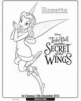 Tinkerbell Coloring Pages Wings Secret Rosetta Periwinkle Disney Fairy Winter Colouring Printable Kleurplaten Kids Bell Tinker Movie Ausmalbilder Books Fairies sketch template