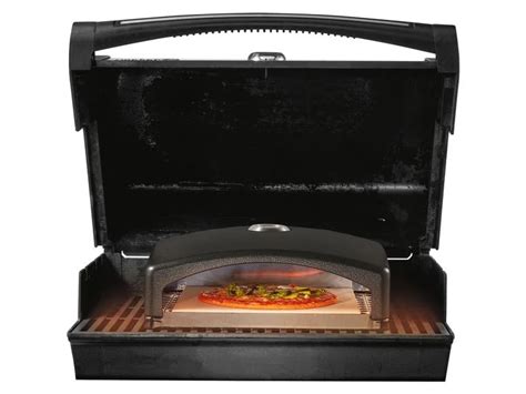 grillmeister pizza oven grill attachment  thermostatmaterial cordierite pizza
