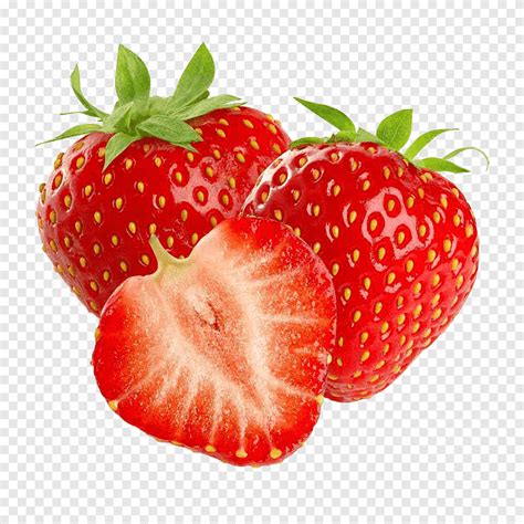 rode aardbeien fruit illustratie drie aardbeien voedsel vruchten png pngegg