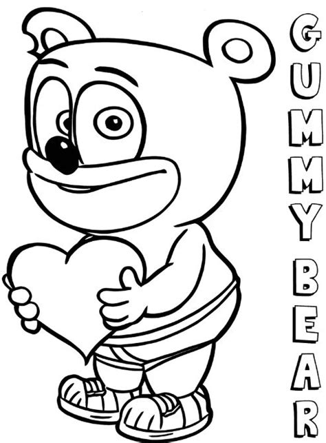 gummy bear coloring page  getcoloringscom  printable colorings