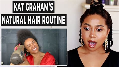 kat grahams natural hair beauty routine reacting  kat grahams vogue natural hair routine