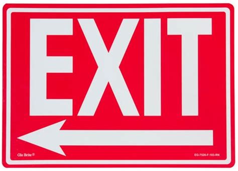 exit sign    trafficsafetywarehousecom