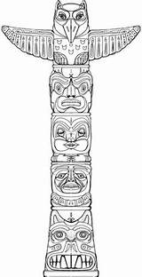 Totem Pole Drawing Native American Game Poles Indian Coloring Puzzle Behance Tattoo Totempfahl Tiki Printable Totems Clipart Patterns Indianer Kunst sketch template