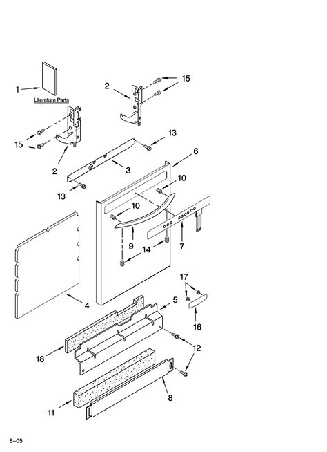 kitchenaid dishwasher parts model kudpcrbl sears partsdirect