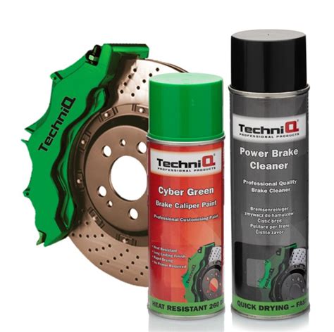 techniq cyber green brake caliper paint high gloss spray ml power brake cleaner techniq