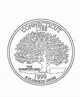 Connecticut Quarter Coloring State Pages Usa Printables States Back Ct Quarters Go sketch template