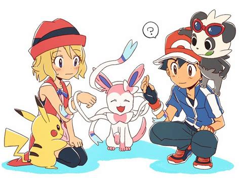 Pin By Mary Saotome💛🖤 ️ On Best Of Amour Pokemon Ash And Serena Cute