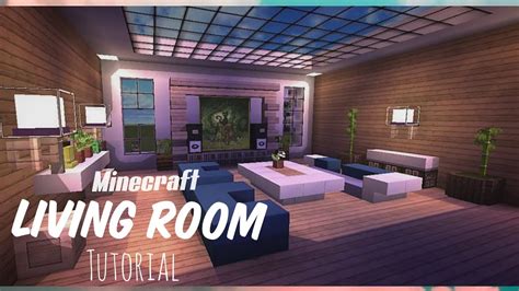 minecraft modern living room tutorial youtube