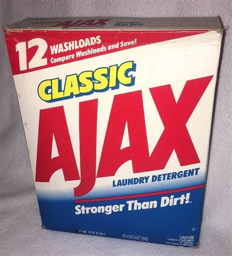 vintage classic ajax laundry detergent stronger  dirt oz  ebay ajax laundry