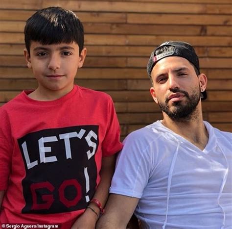 sergio aguero s son benjamin proudly shows off his new hairstyle on facetime daily mail online