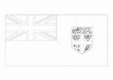 Fiji Bandera sketch template