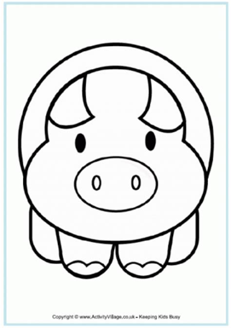 pig colouring pages