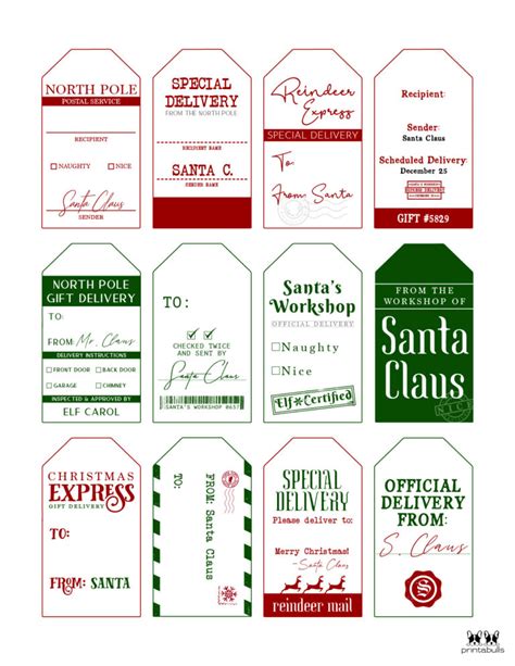 hilarious  printable editable christmas gift tags  santa