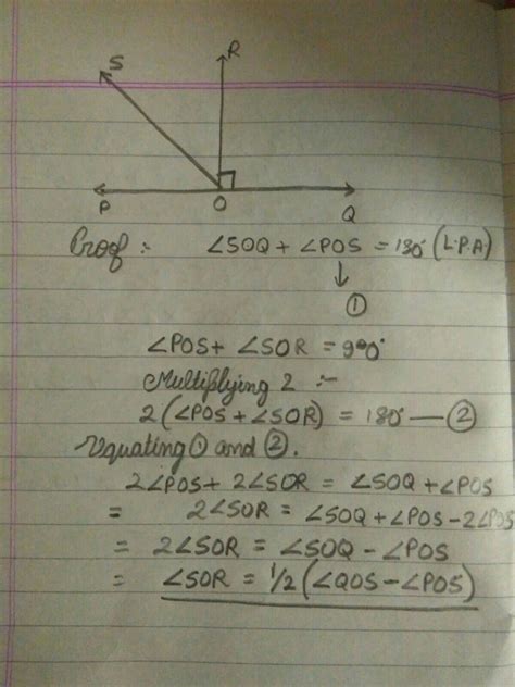 In The Given Figure Poq Is A Straight Line Or⊥ Pq Os Lies Between