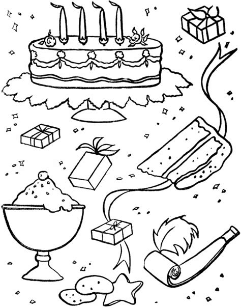 birthday party coloring pages coloring home