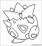 Togepi Pokemon Coloring Pages Printable Color Coloringpagesonly sketch template
