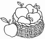 Apple Picking Coloring Printable Clipart sketch template