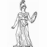 Athena Mythology Goddesses Classroom sketch template