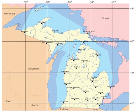 map  michigan overview mapcities worldofmapsnet  maps