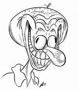 Weed Drawing Ward Sk Drawings Funny Smoke Cartoons Getdrawings Deviantart Squidward sketch template